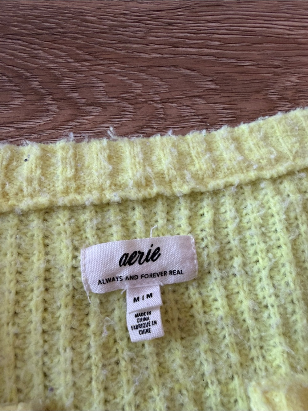 Aerie Yellow Short Sleeve Button Cardigan - Picture 7 of 8